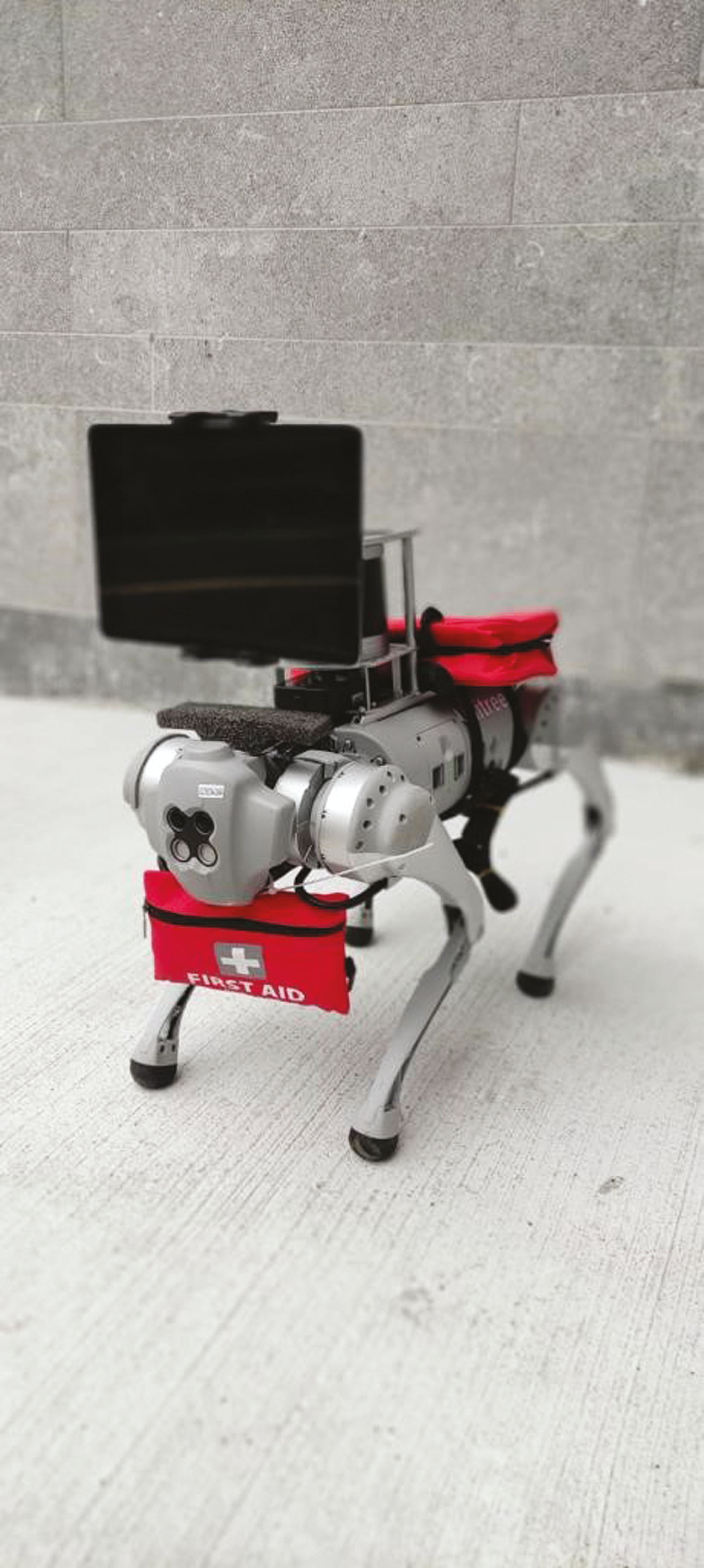 MADRA (Medical Autonomous Droid Remote Assistance) equipped with a medical kit
